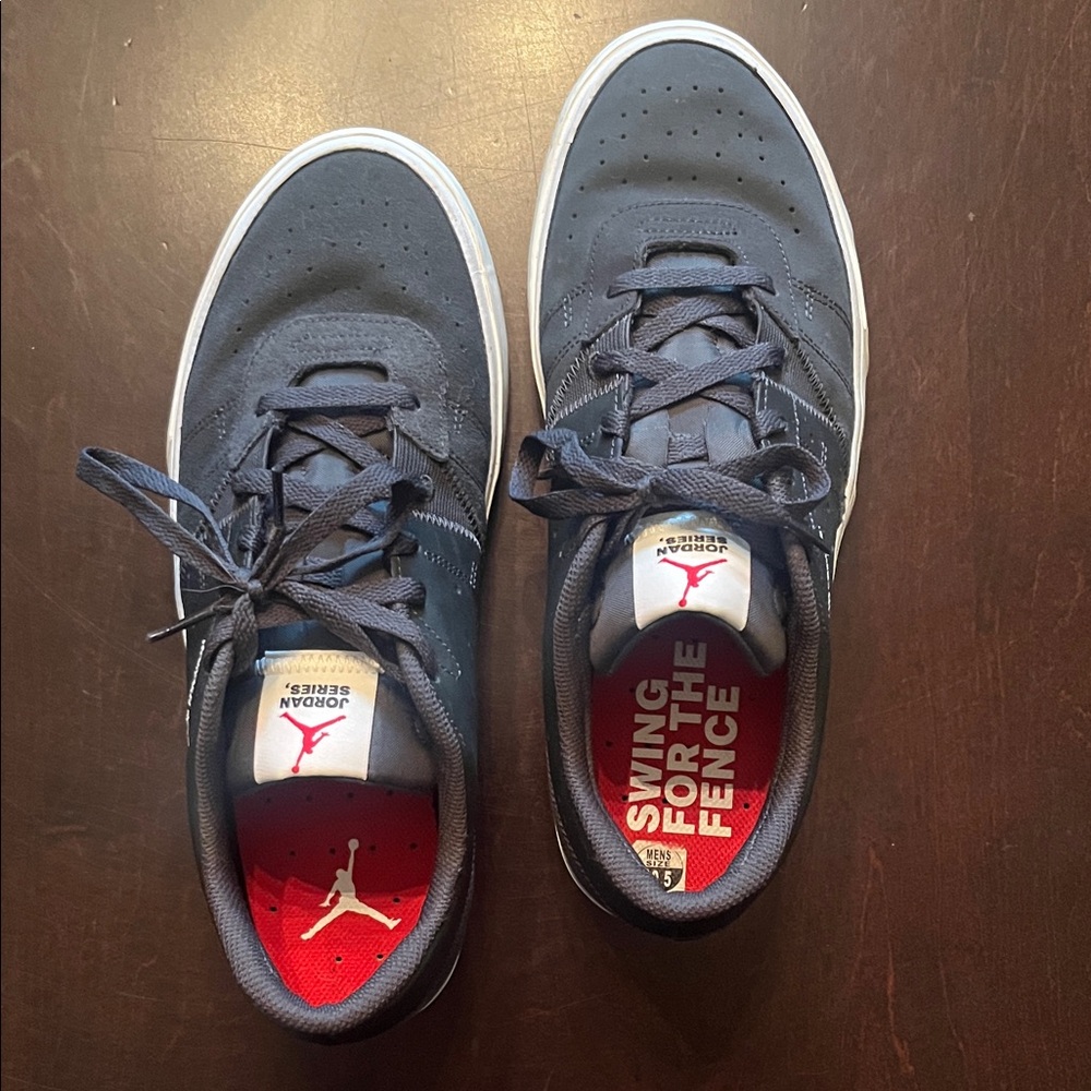 Jordan Dark Gray Sneakers with Red Insole